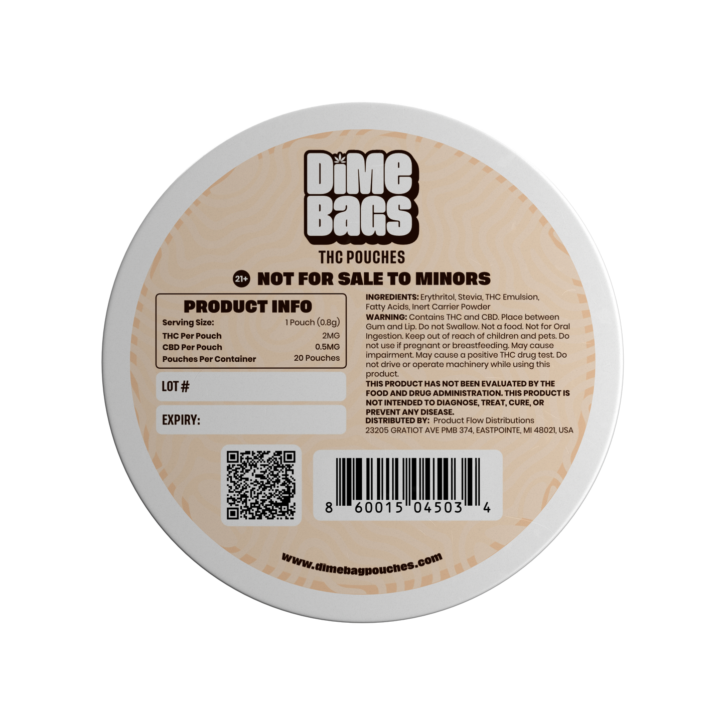Mocha Cream THC Pouch
